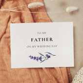 Lavendel voor mijn vader op mijn trouwdag Kaart