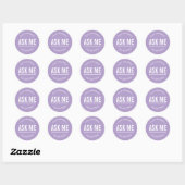 Lavendel vraag me vrijwilliger stickers (Vel)