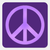 Lavendel Vredessymbool Vierkante Sticker (Voorkant)