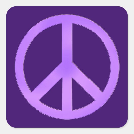 Lavendel Vredessymbool Vierkante Sticker (Voorkant)