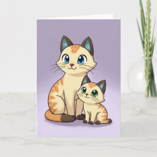 Lavendel Vriendenkaart voor Kattenliefhebbers Kaart