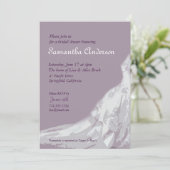 lavendel vrijgezellenfeest : bruidskop kaart (Staand voorkant)