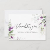 Lavendel Vrijgezellenfeest plat dank u kaarten (Voorkant)