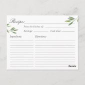 Lavendel Vrijgezellenfeest Recept Kaart Paarse Rus (Achterkant)