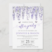 Lavendel vrolijk ooit na feestuitnodiging kaart (Voorkant)