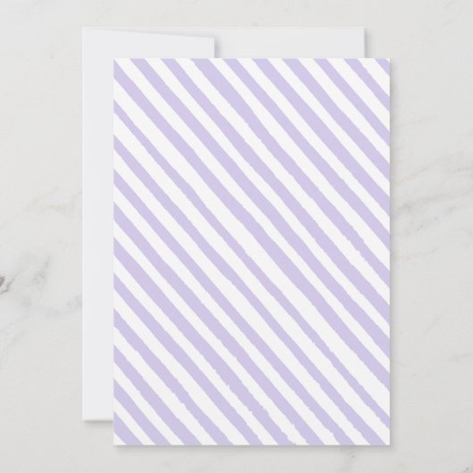 Lavendel vrolijk ooit na feestuitnodiging kaart (Achterkant)