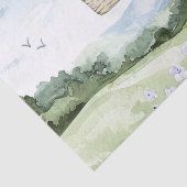 Lavendel warmluchtballon bloemige bruidsdouche tissuepapier (Detail)