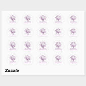 Lavendel Waterlelie Ex-libris Ronde Sticker (Vel)