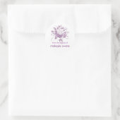 Lavendel Waterlelie Ex-libris Ronde Sticker (Tas)