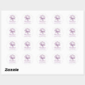 Lavendel Waterlelie Ronde Adreslabels Sticker (Vel)