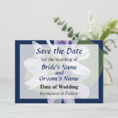 Lavendel Waterlelies Bewaar de Datum Save The Date (Staand voorkant)