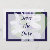 Lavendel Waterlelies Bewaar de Datum Save The Date (Achterkant)