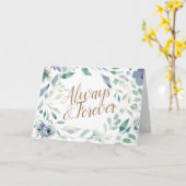 Lavendel Waterverf Bloem Bruiloft Felicitatie Kaart (Gele Bloem)