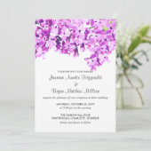 Lavendel Waterverf Bloemen Modern Bruiloft Kaart (Staand voorkant)