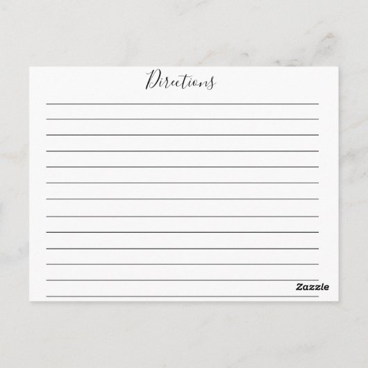 Lavendel Waterverf Bloemen Recept Kaart (Achterkant)