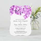 Lavendel Waterverf Bloemen repetitie diner Kaart (Staand voorkant)