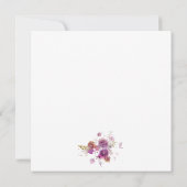 Lavendel Waterverf bloemenbruiloft Kaart (Achterkant)