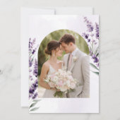Lavendel Waterverf Bloemige Save the Date Kaart (Achterkant)