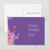 Lavendel waterverf bloemmoeders wensen Briefkaart (Voorkant / Achterkant)