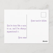 Lavendel waterverf bloemmoeders wensen Briefkaart (Achterkant)