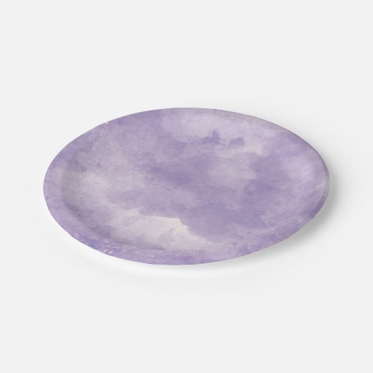 Lavendel Waterverf Bruiloft Borden Papieren Bordje (Gekanteld)