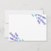 Lavendel Waterverf bruiloft dank u kaart (Achterkant)