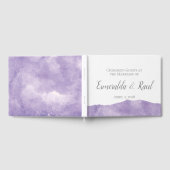 Lavendel Waterverf Bruiloft Gastenboek (Volledig)