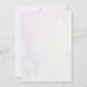 Lavendel Waterverf bruiloft uitnodiging (Achterkant)