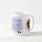 Lavendel Waterverf Dachshund Aangepaste Naam Koffiemok (Voorkant rechts)