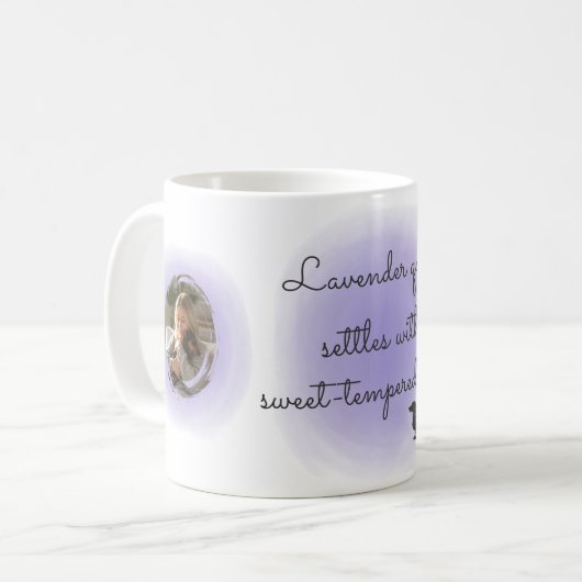 Lavendel Waterverf Dachshund Aangepaste Naam Koffiemok (Voorkant links)