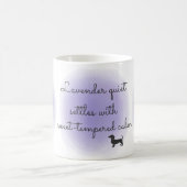 Lavendel Waterverf Dachshund Aangepaste Naam Koffiemok (Center)