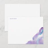 Lavendel Waterverf Dank u notities Kaart (Voorkant / Achterkant)