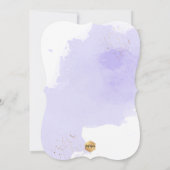 Lavendel Waterverf Doop + 1e Verjaardag Kaart (Achterkant)