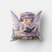 Lavendel Waterverf Fairy leesboeken zijn magisch Kussen (Achterkant)