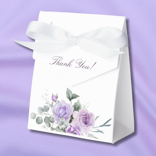 Lavendel Waterverf Floral Baby shower Bedankdoosjes
