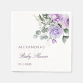 Lavendel Waterverf Floral Baby shower Servet (Voorkant)