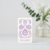 Lavendel Waterverf Floral Bohemian Design Visitekaartje (Staand voorkant)