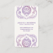 Lavendel Waterverf Floral Bohemian Design Visitekaartje (Achterkant)