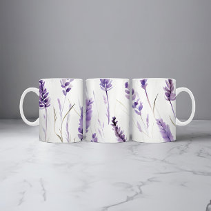 Lavendel Waterverf Floral Coffee Mok