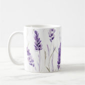 Lavendel Waterverf Floral Coffee Mok (Links)