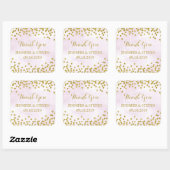 Lavendel Waterverf Goud Confetti Bruiloft Label (Vel)