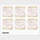 Lavendel Waterverf Goud Confetti Vrijgezellenfeest Vierkante Sticker (Vel)