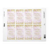 Lavendel Waterverf Gouden Confetti Trouwlabels Etiket (Full Sheet)