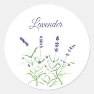 Lavendel Waterverf Kruiden Keuken Paarse Ronde Sticker