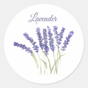 Lavendel Waterverf Kruiden Keuken Paarse Ronde Sticker