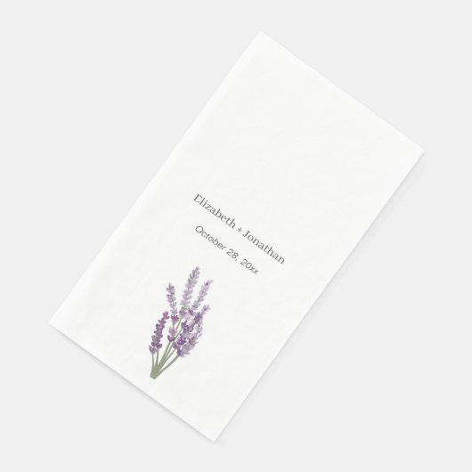 Lavendel Waterverf minimalistische bruiloft Servet (Hoek)