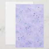 Lavendel Waterverf pastelwas spatten Briefpapier (Voorkant / Achterkant)