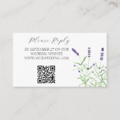 Lavendel Waterverf Purple Flowers Bloemen Bloemen  Informatiekaartje (Voorkant)