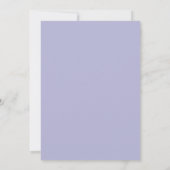 Lavendel Waterverf Romantische Bruiloft Kaart (Achterkant)