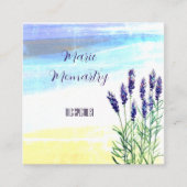 Lavendel waterverf schilderij vierkante visitekaartje (Voorkant)